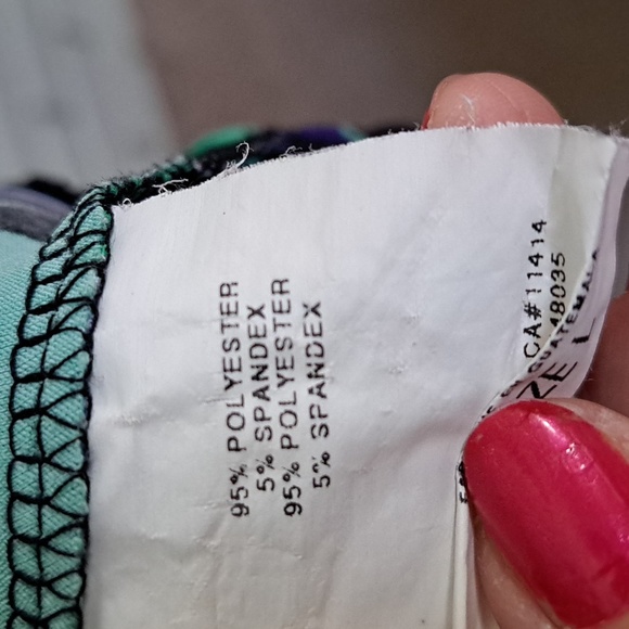 Maternity Motherhood Green V-Neck Short Sleeve Dress. Size Large - Picture 7 of 7